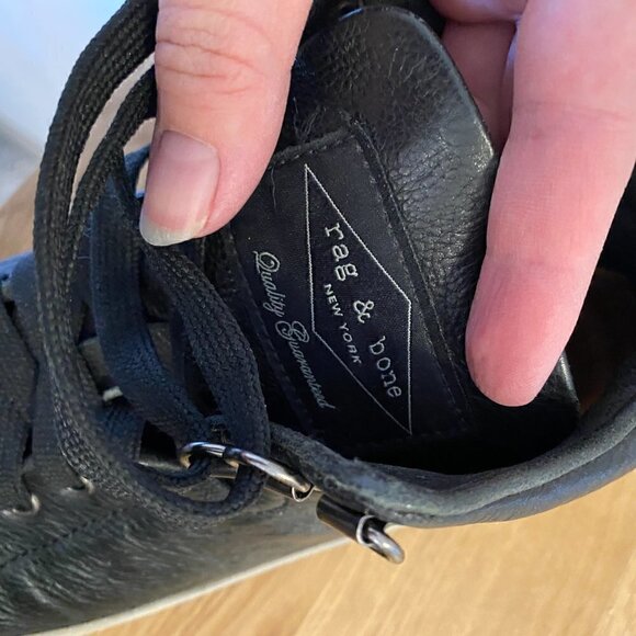 Rag & Bone Kent High Top Leather Sneakers Size 6 - Picture 2 of 11